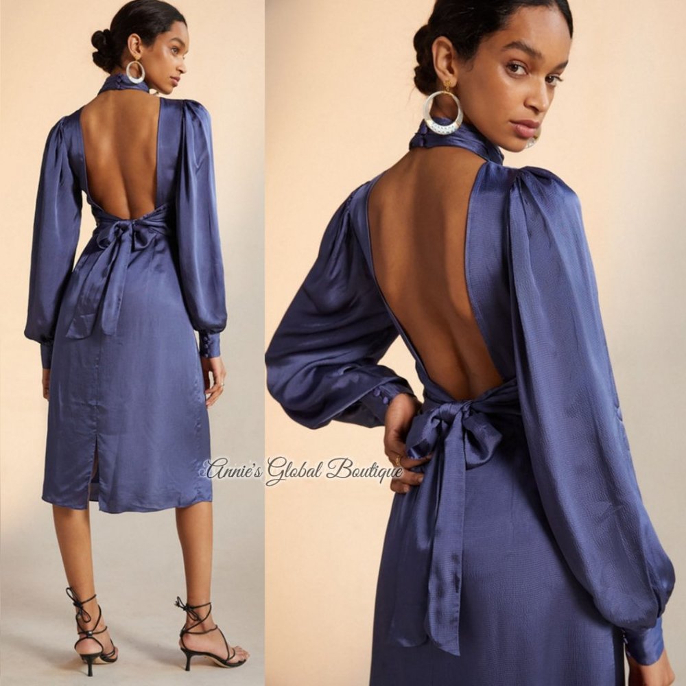 RARE NWT ANTHROPOLOGIE HUTCH Open-Back Midi Dress. Halter Neck. Size 2 - Picture 10 of 16